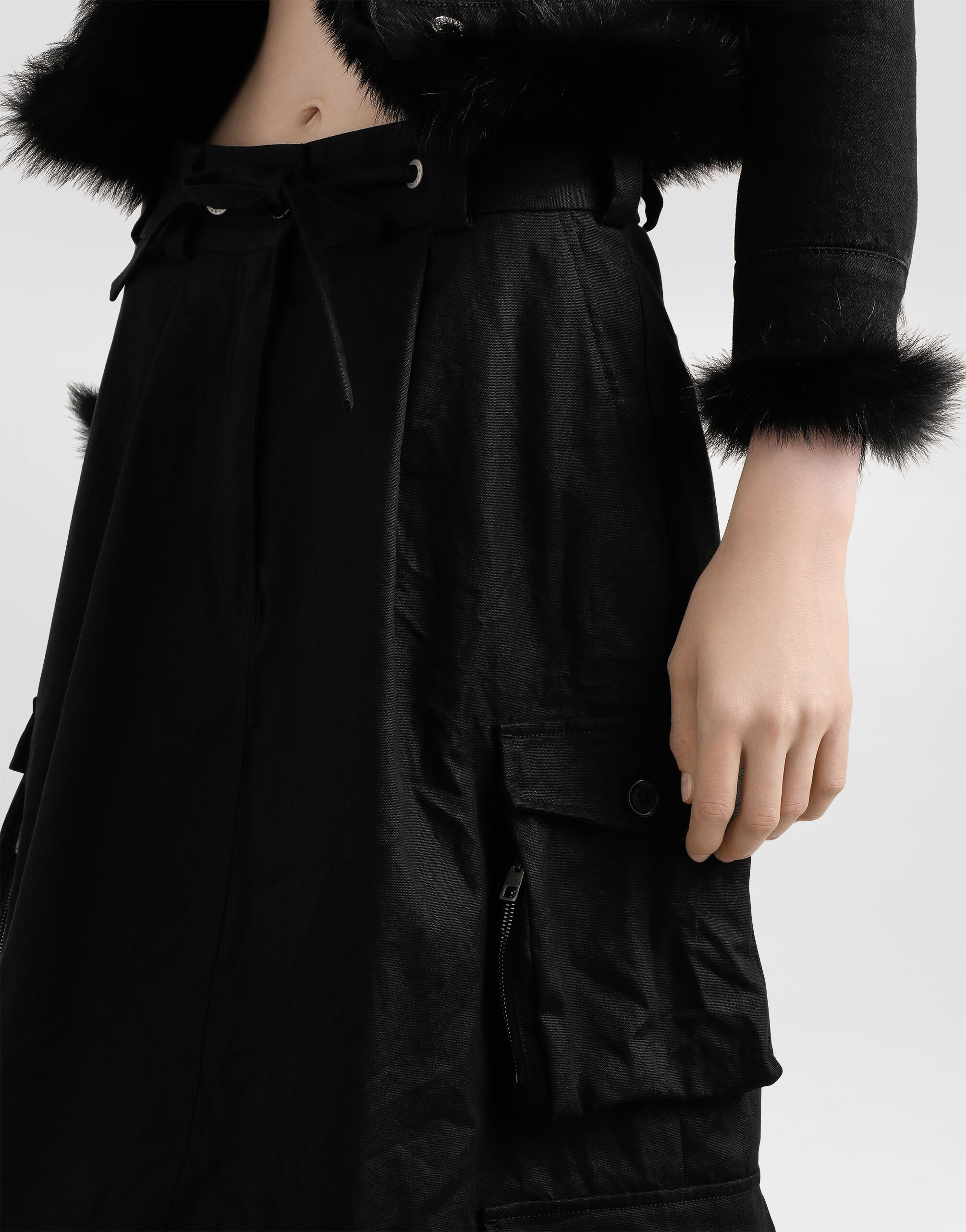 Cotton cargo skirt - 4