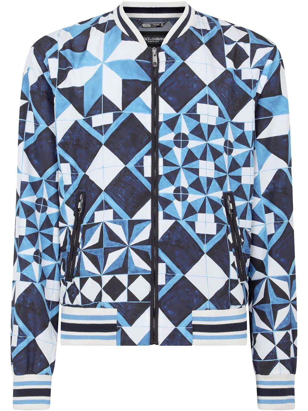 Majolica-print bomber jacket - 1