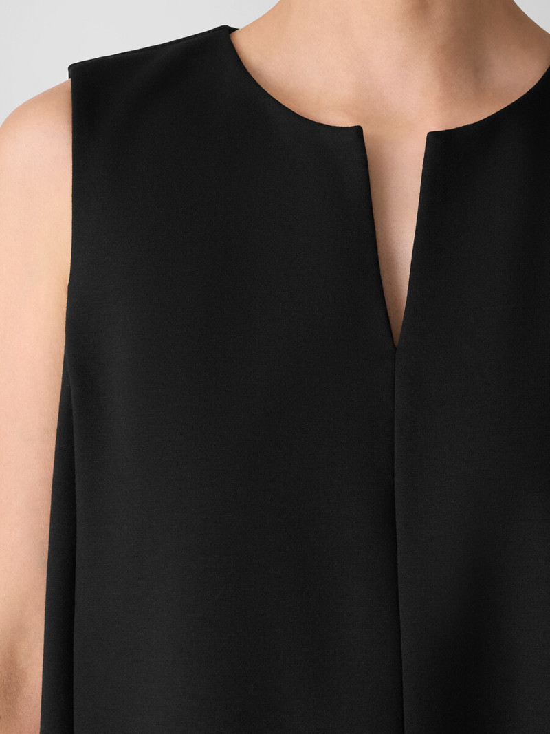 Lightweight Ponte Split Neck Dress 5