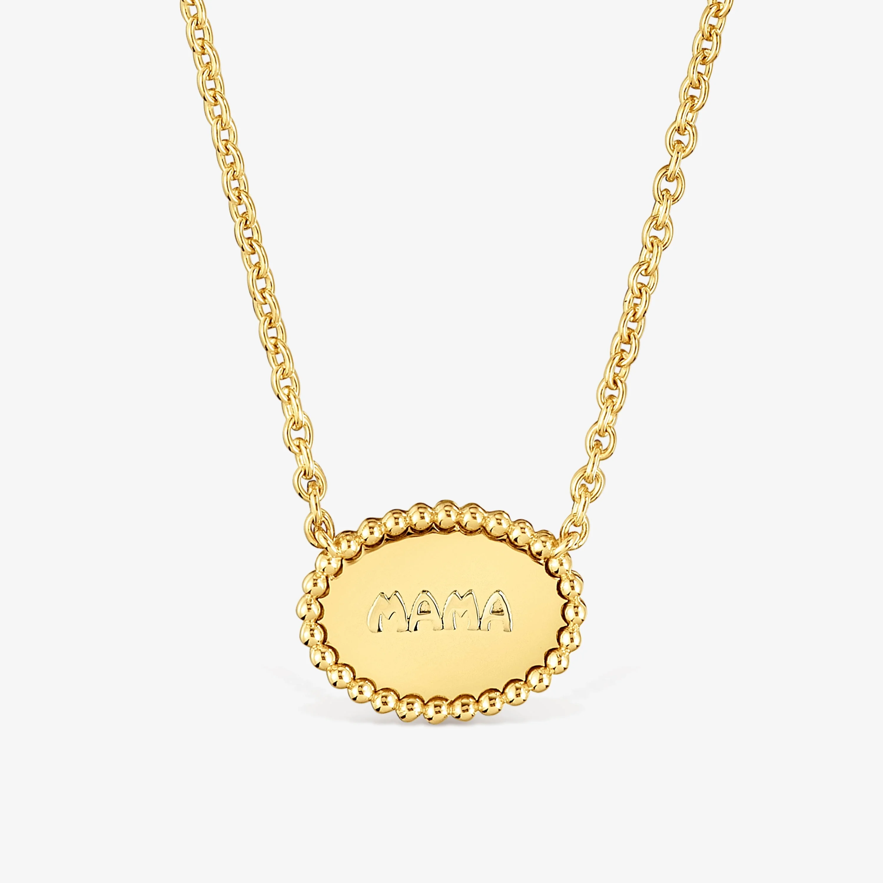Short Necklace with 18K gold vermeil plaque TOUS Mama - 1