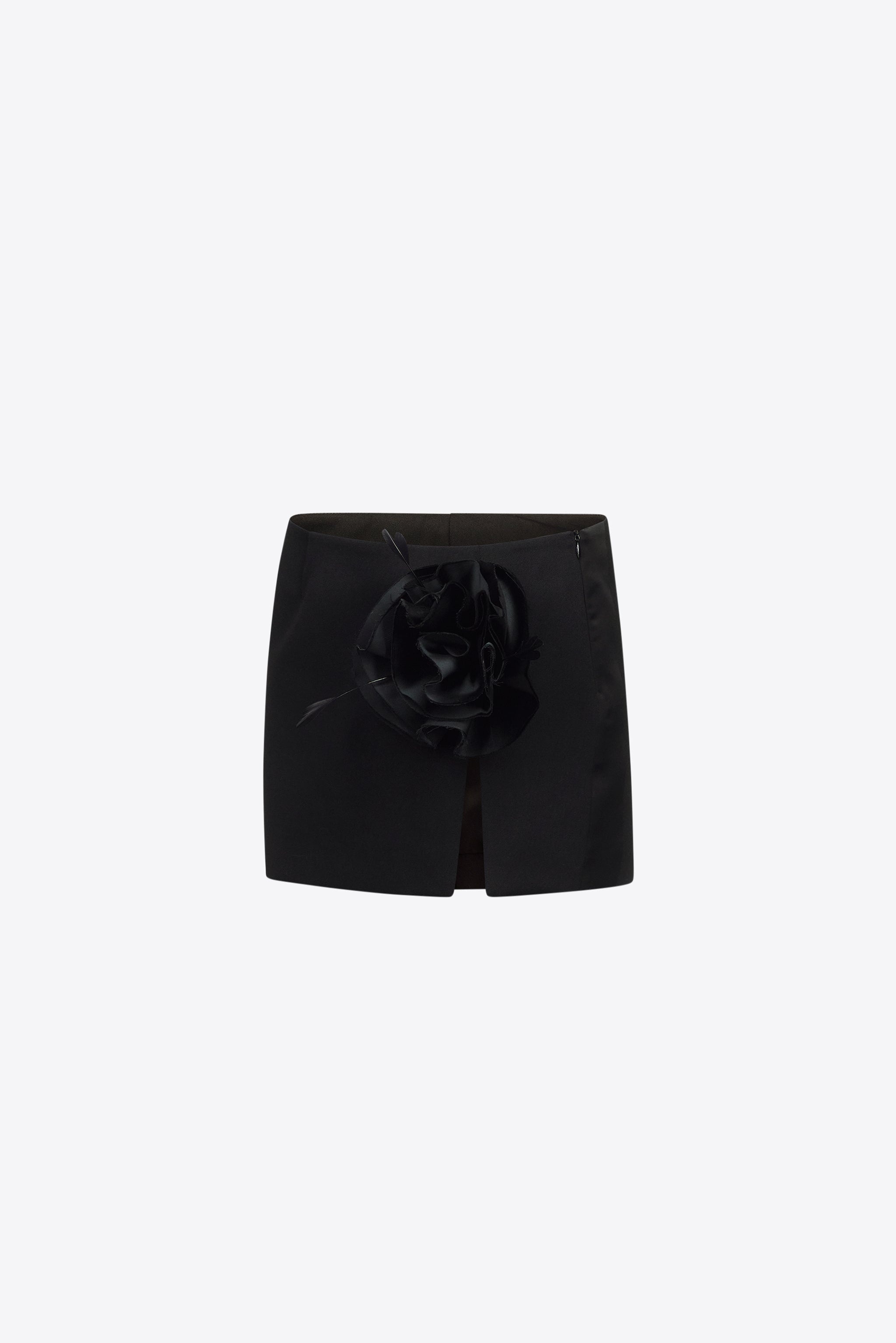 FLOWER SLIT MINI SKIRT - 2