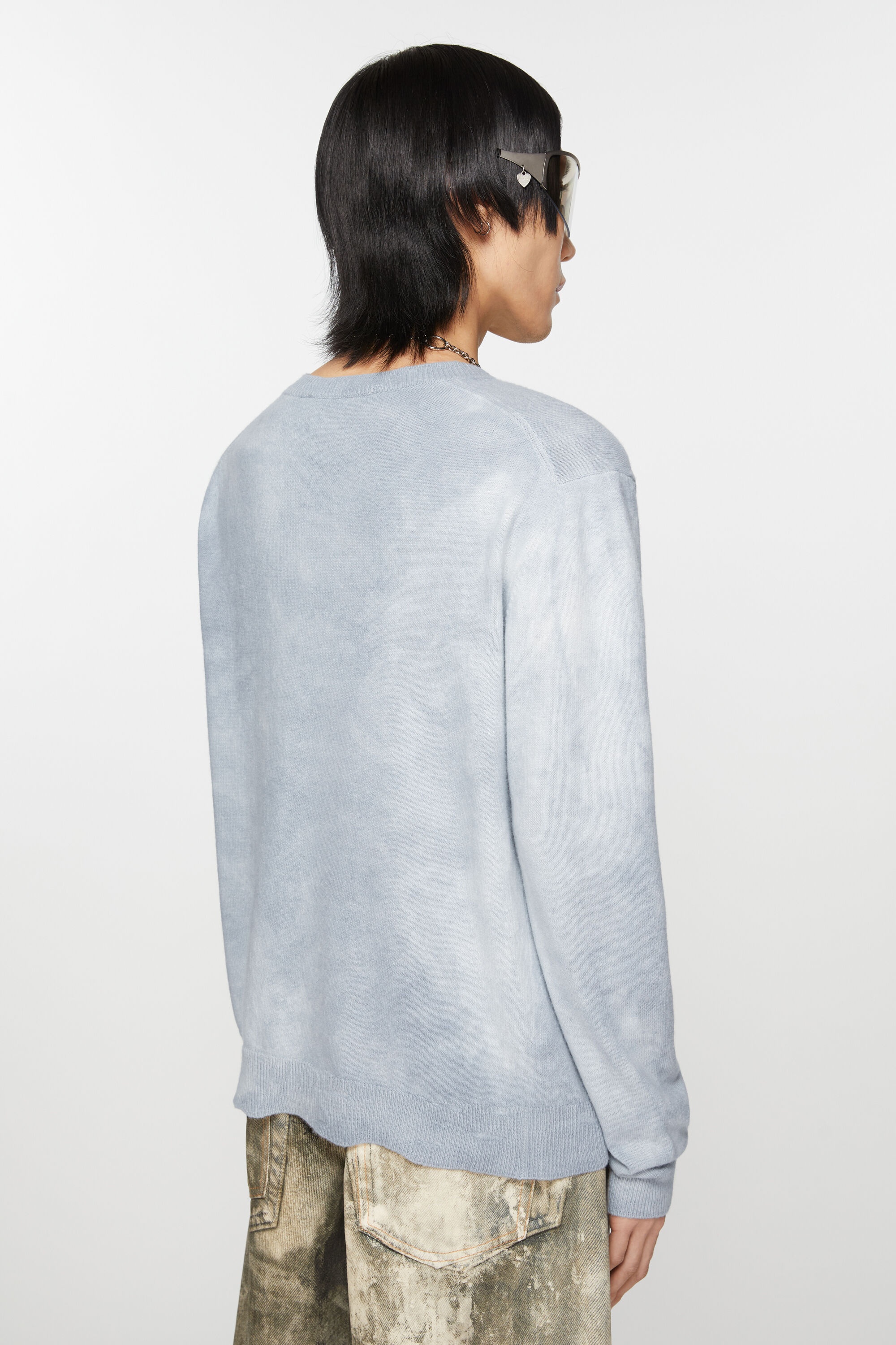 Crew neck jumper - Dusty blue - 3