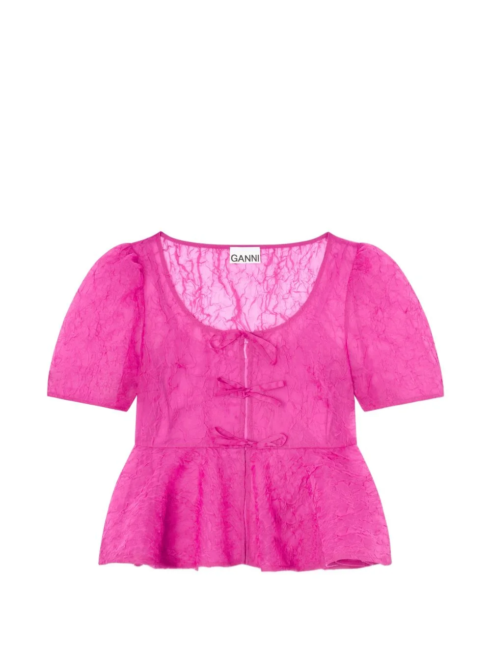 bow-detail peplum blouse - 1