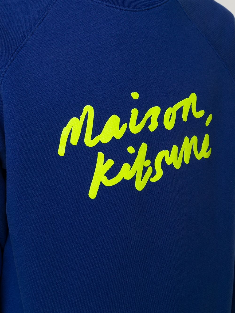 logo-print cotton sweatshirt - 5