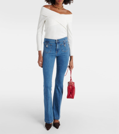 VERONICA BEARD Beverly high-rise flared jeans outlook
