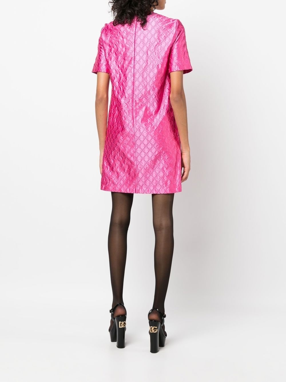 GG-embroidered monogram shift dress - 4
