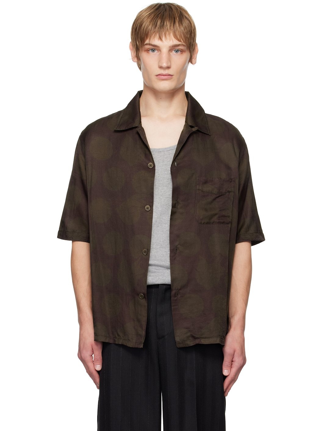 Purple & Brown Heusen Shirt - 1