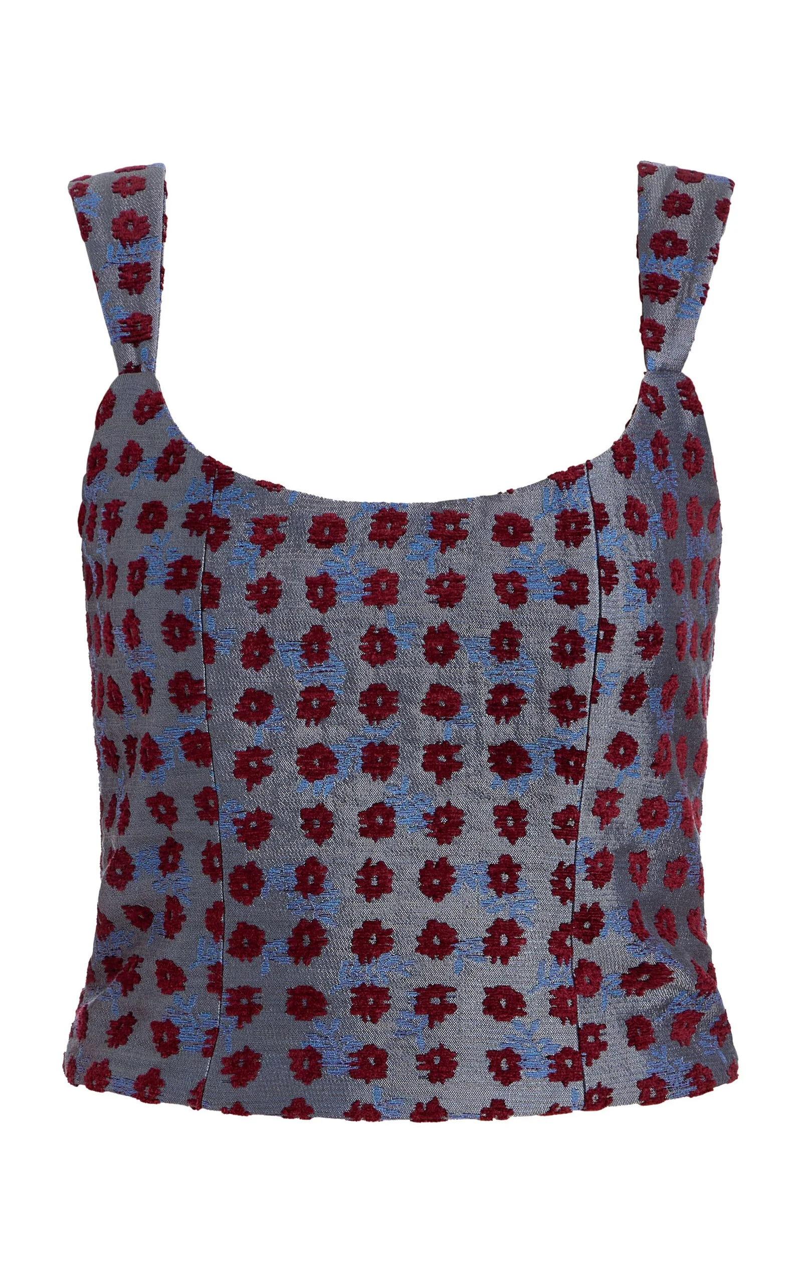 Maisie Teal Tapestry Top - 1