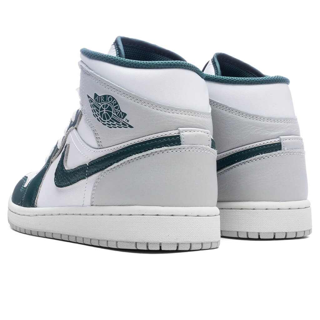 AIR JORDAN 1 MID SE - WHITE/OXIDIZED GREEN/SAIL - 3