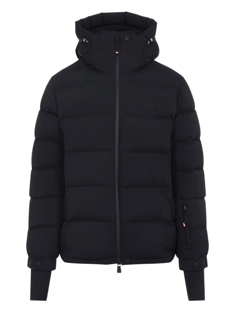 Moncler Grenoble Black Down Jacket With Hood - 1