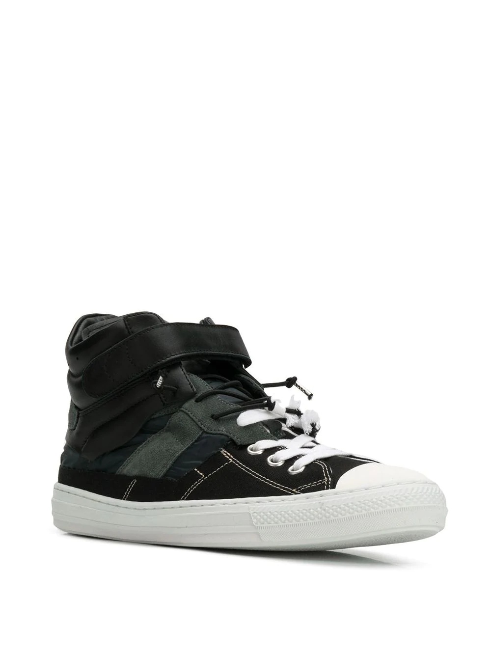 contrast lace-up sneakers - 2