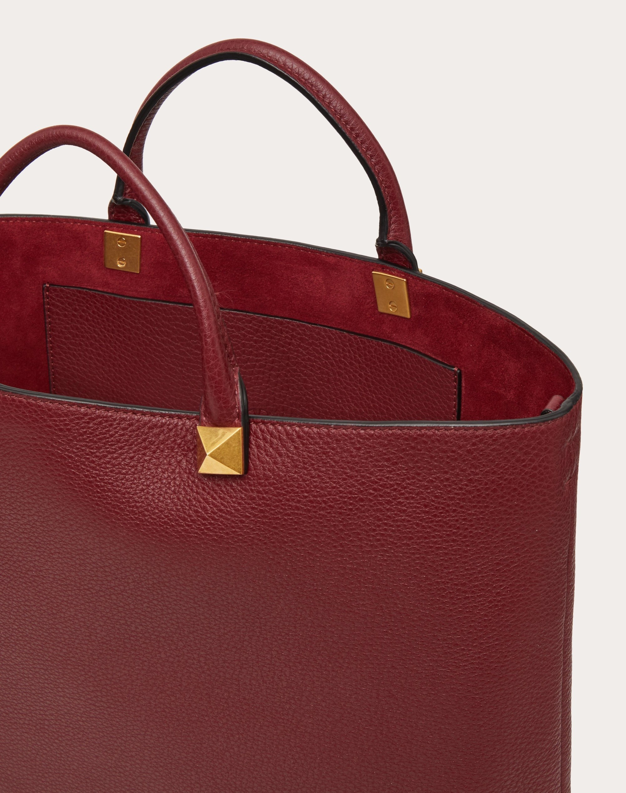 VALENTINO GARAVANI IDENTITY FLAT LEATHER TOTE BAG - 4
