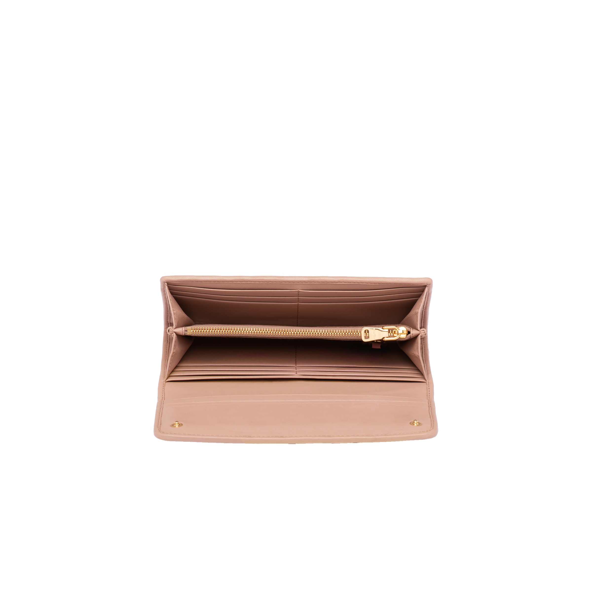 Large matelassé nappa leather wallet - 5