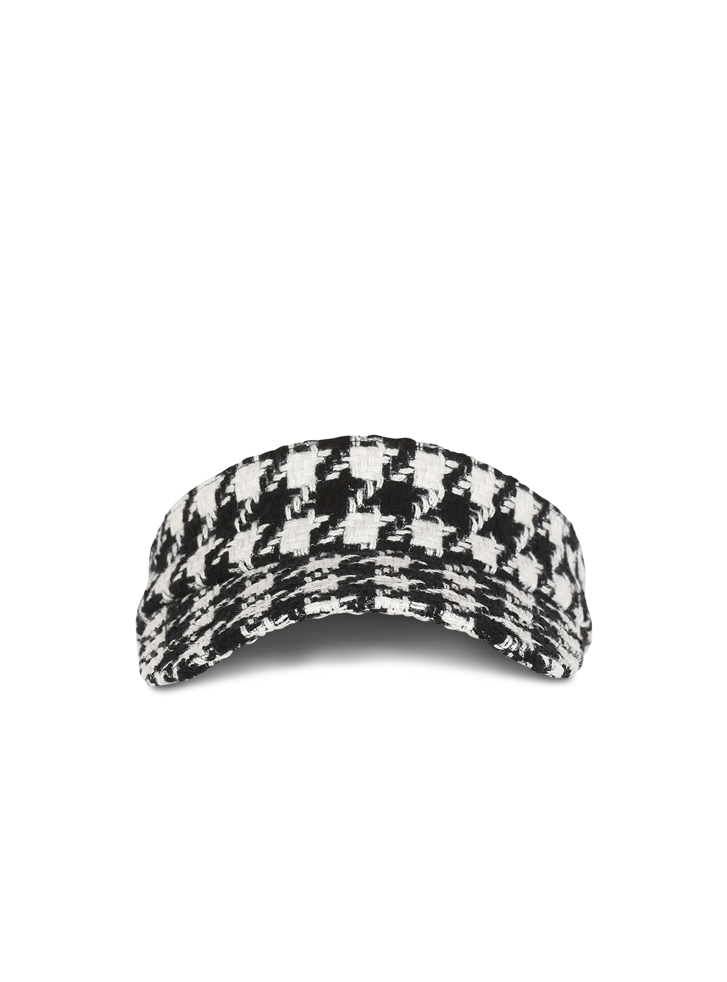 Houndstooth print visor cap - 1