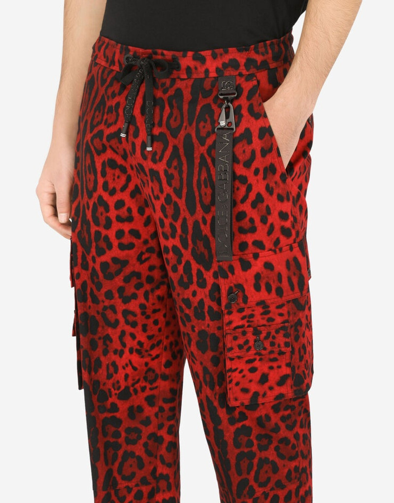 Leopard-print cargo pants 4