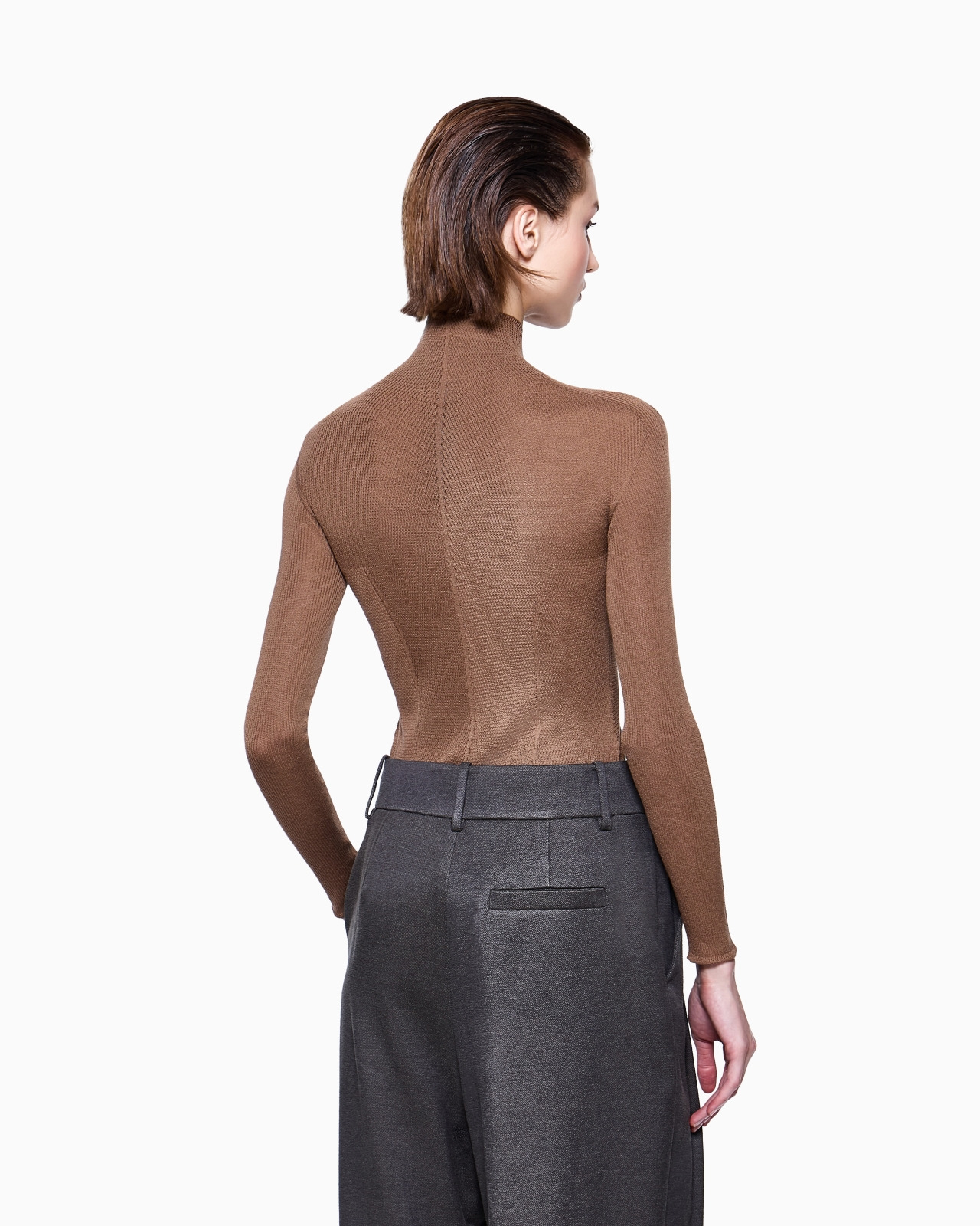 MOCK-NECK SILK JUMPER - 3