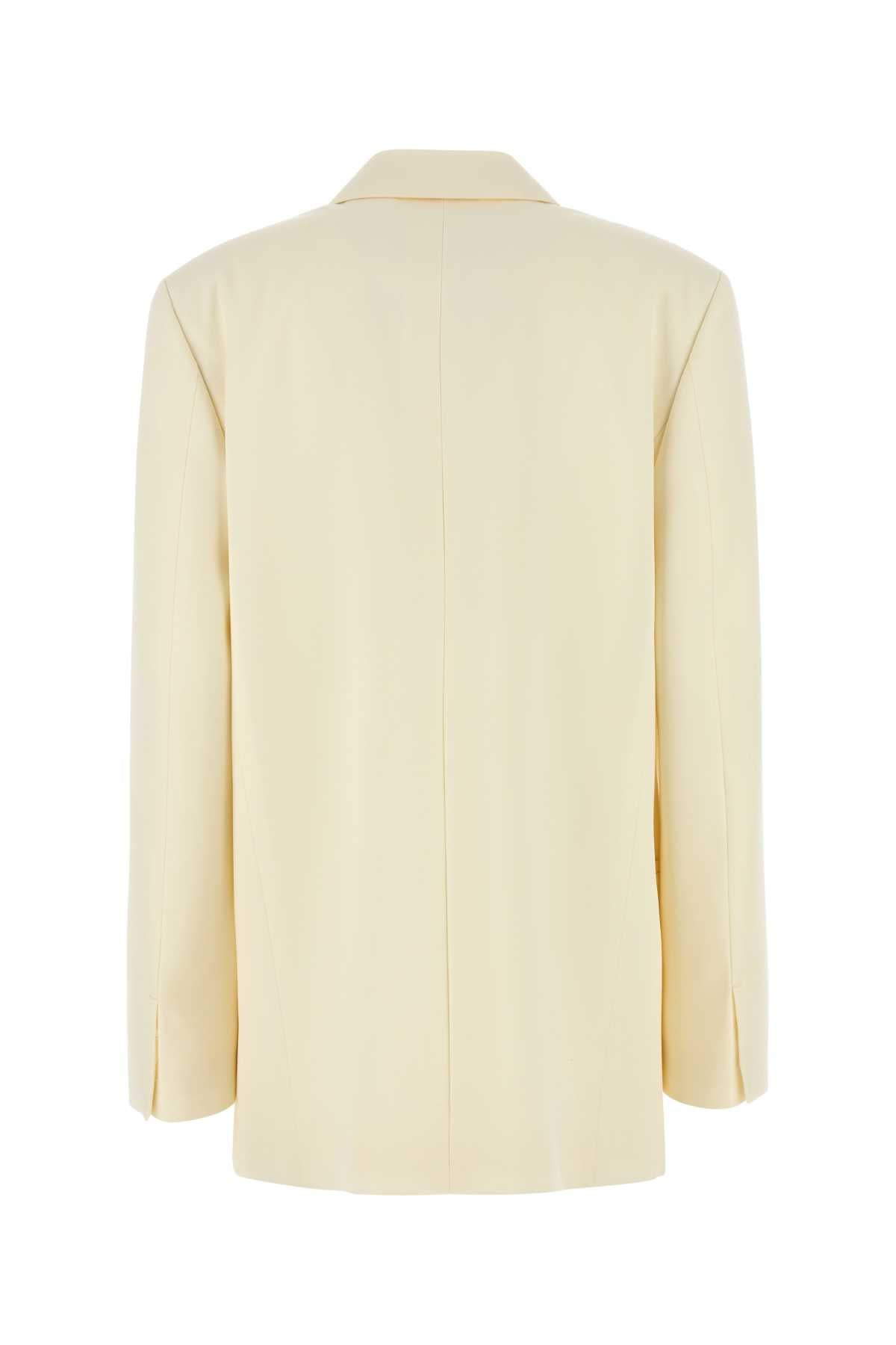 Jil Sander Women Cream Wool Blazer - 2