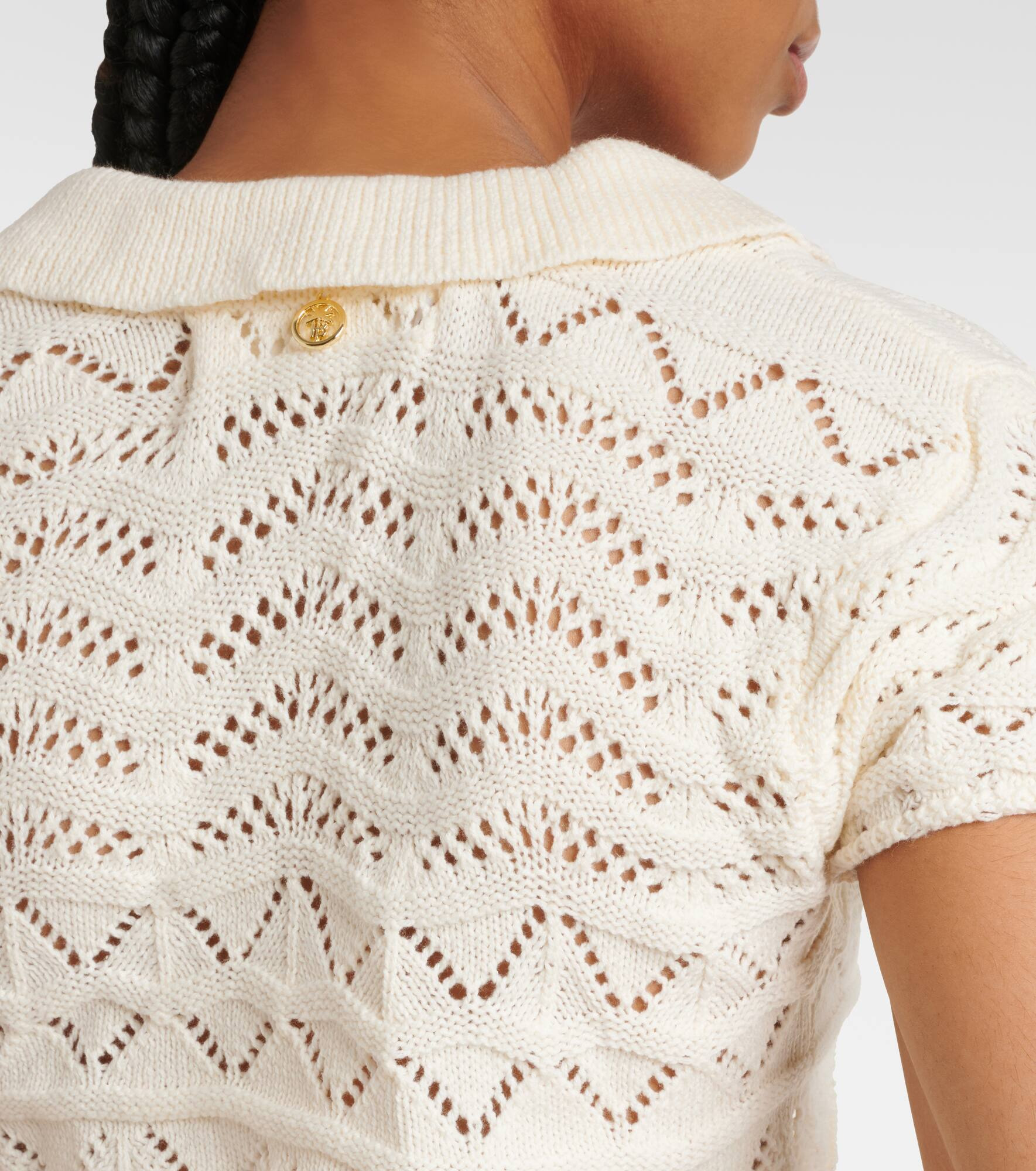Coco knitted cotton-blend crop top - 5
