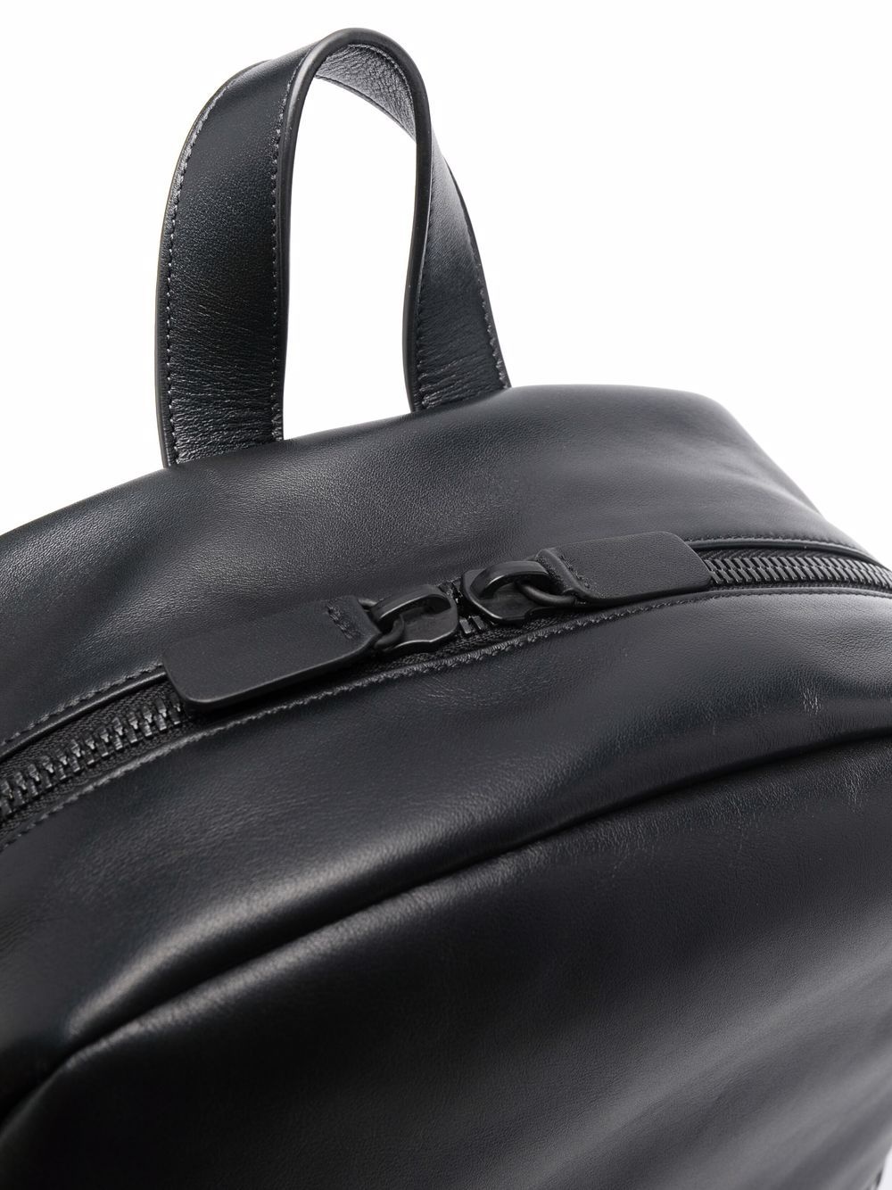 zipped leather backpack - 4