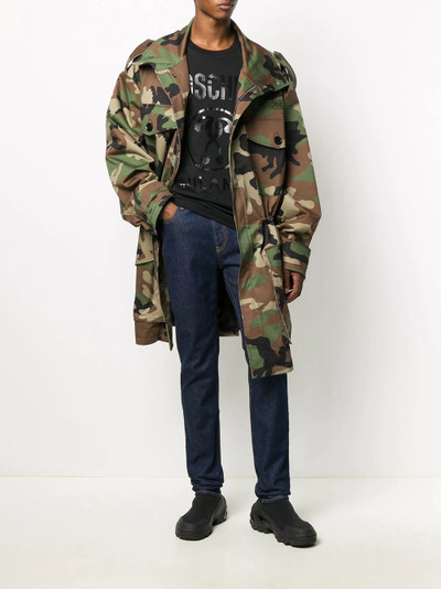 Moschino military gabardine macro parka outlook