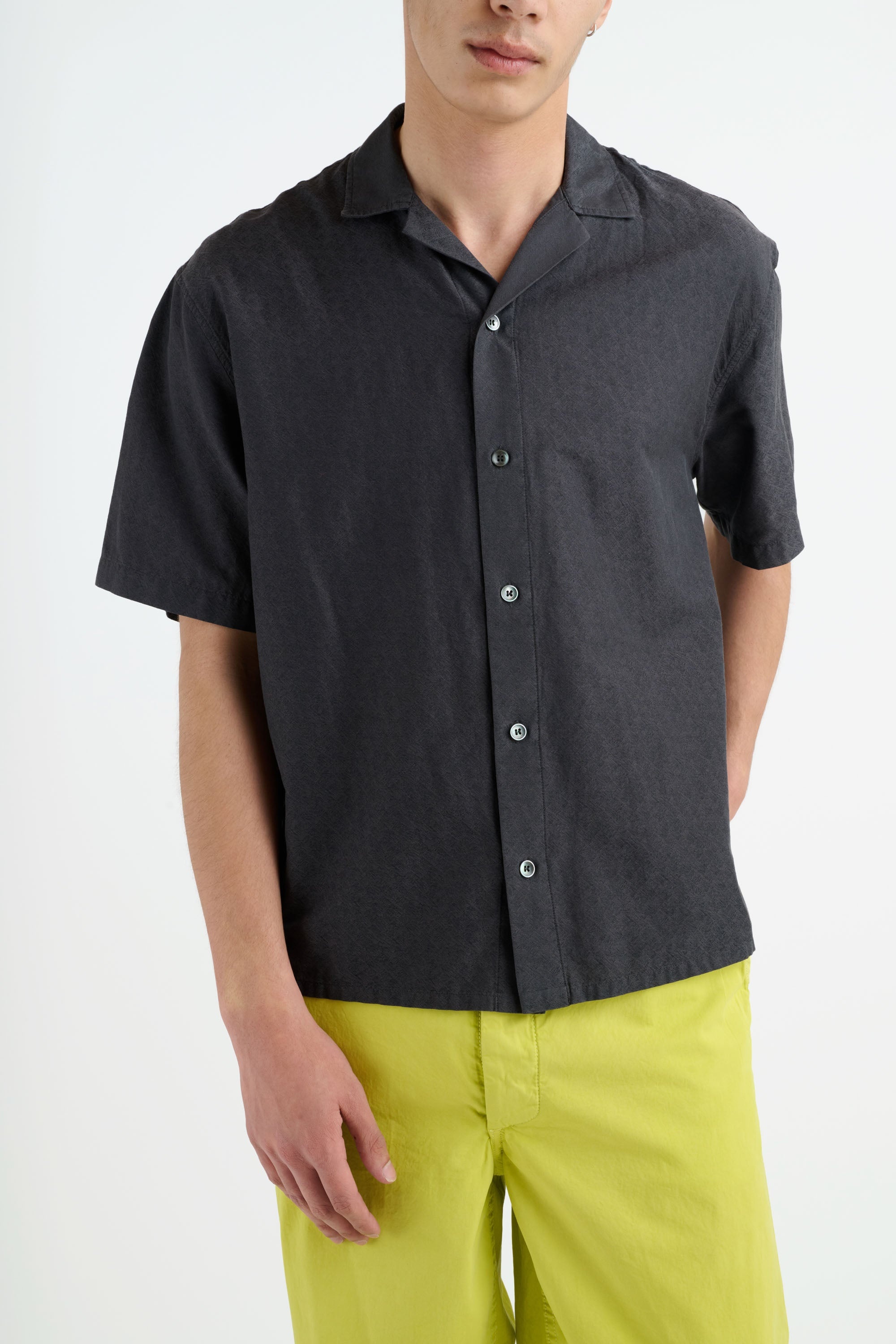 JAQUARD SILK CAMP SHIRT - 3