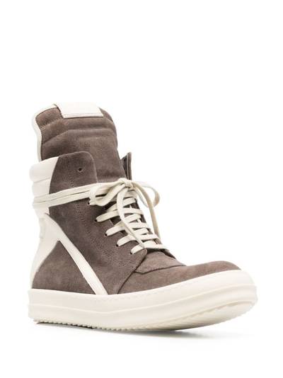 Rick Owens leather high-top sneakers outlook