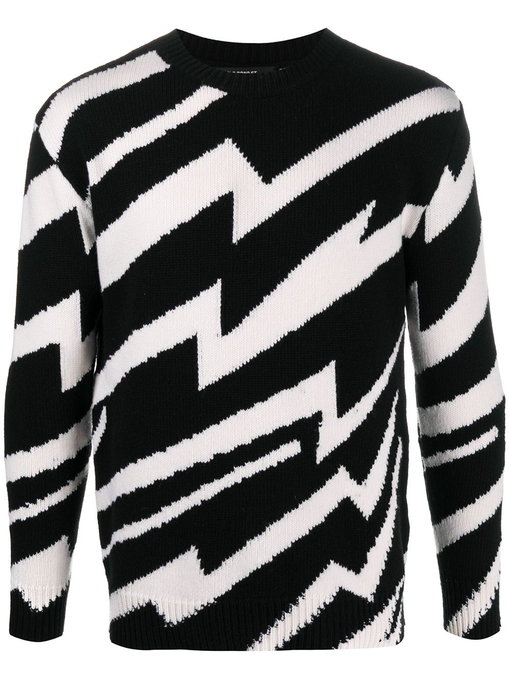 zigzag intarsia-knit jumper - 1