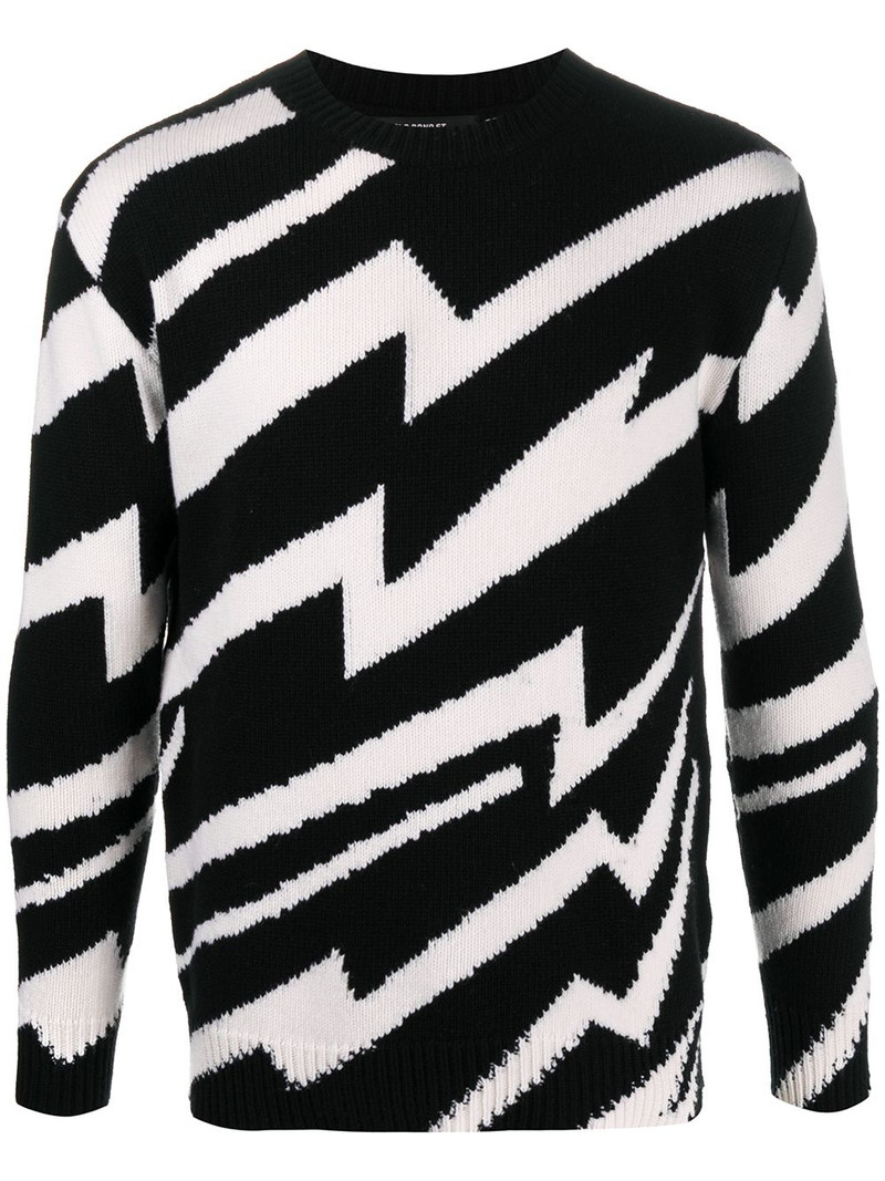 zigzag intarsia-knit 점퍼 1