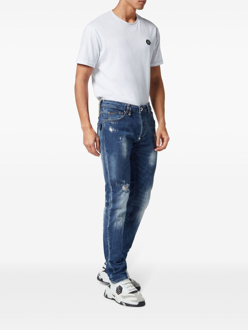 PHILIPP PLEIN Lion Circus mid-rise slim-fit jeans outlook
