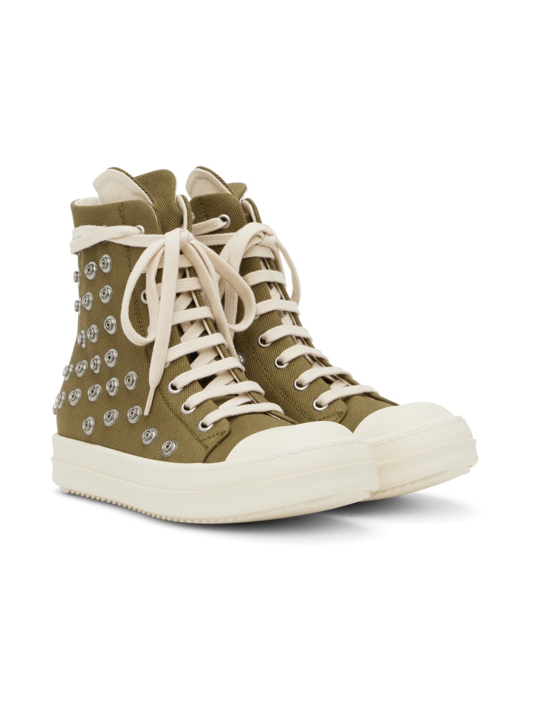 Khaki Rivet Sneakers - 4