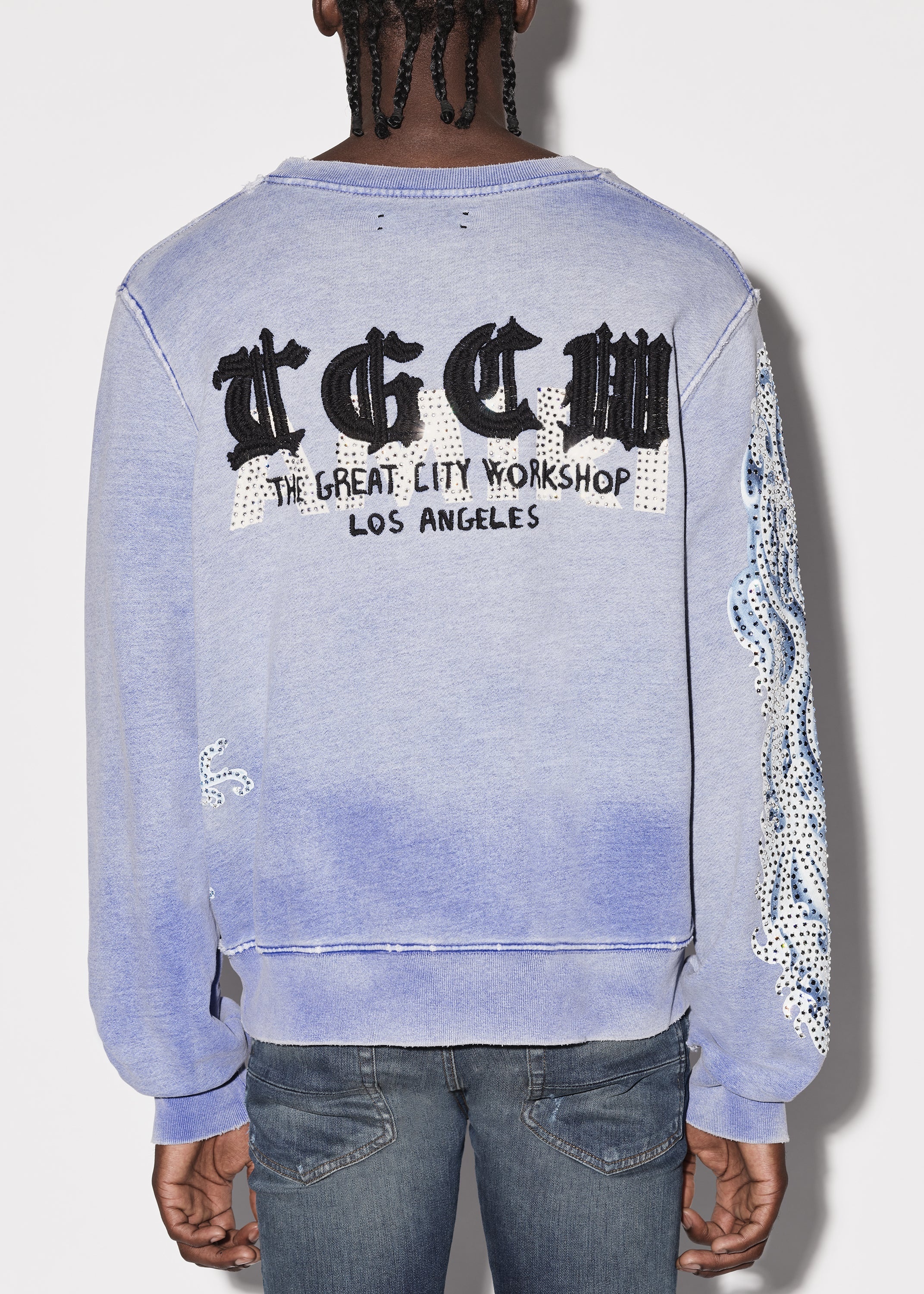 T.G.C.W. CRYSTAL KOI WAVE CREWNECK - 8