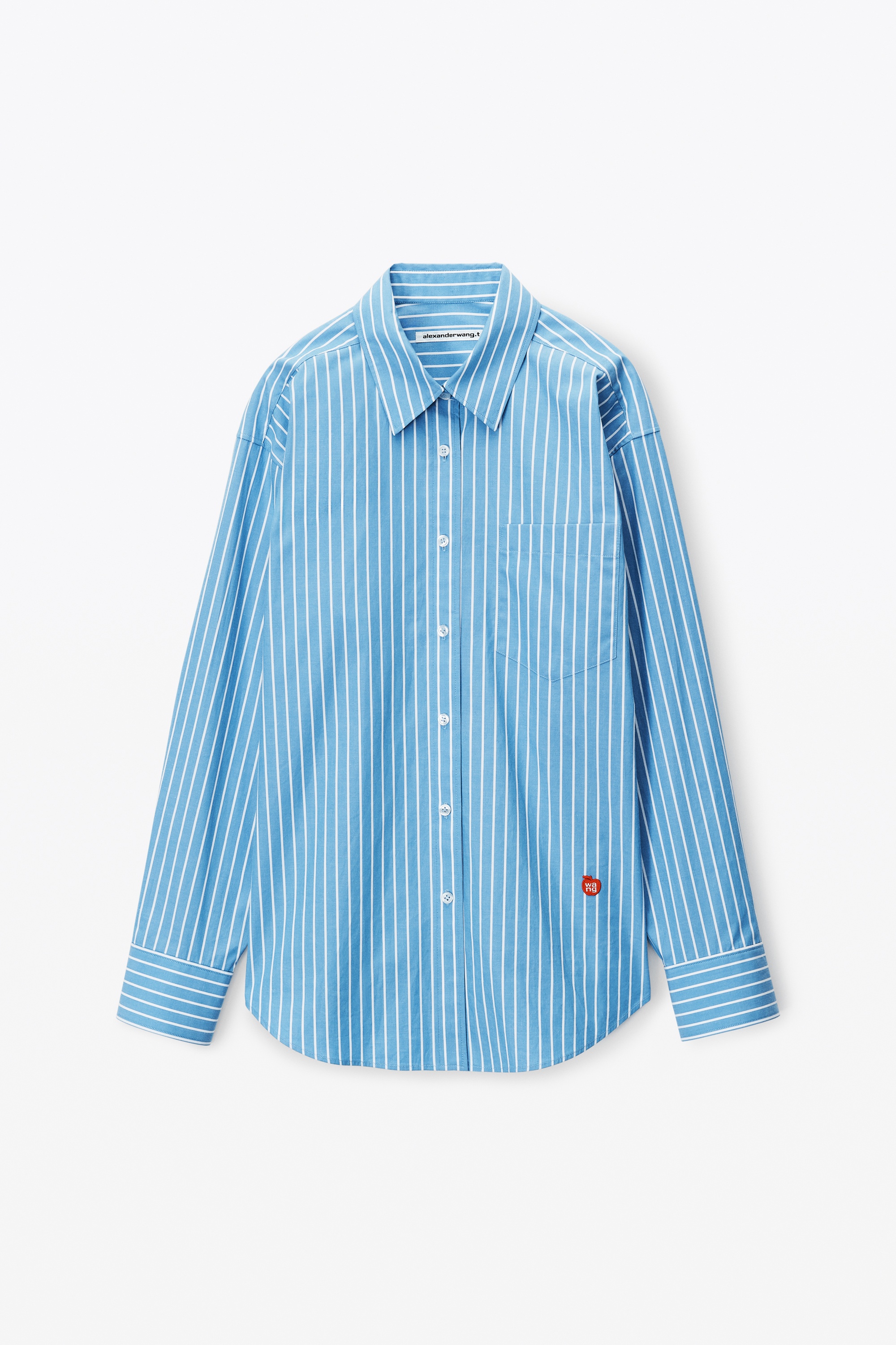 Alexander Wang Pajama Shirt In Silk Paisley Jacquard in Blue