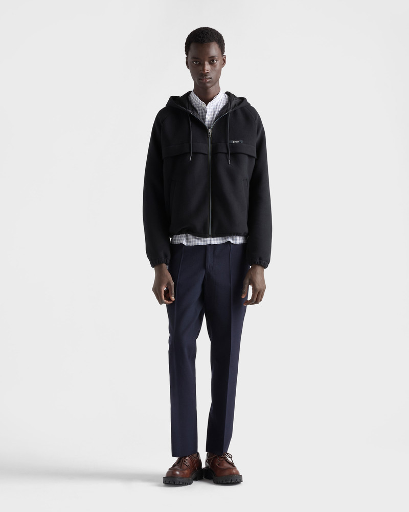 Prada Hooded technical fabric blouson jacket outlook