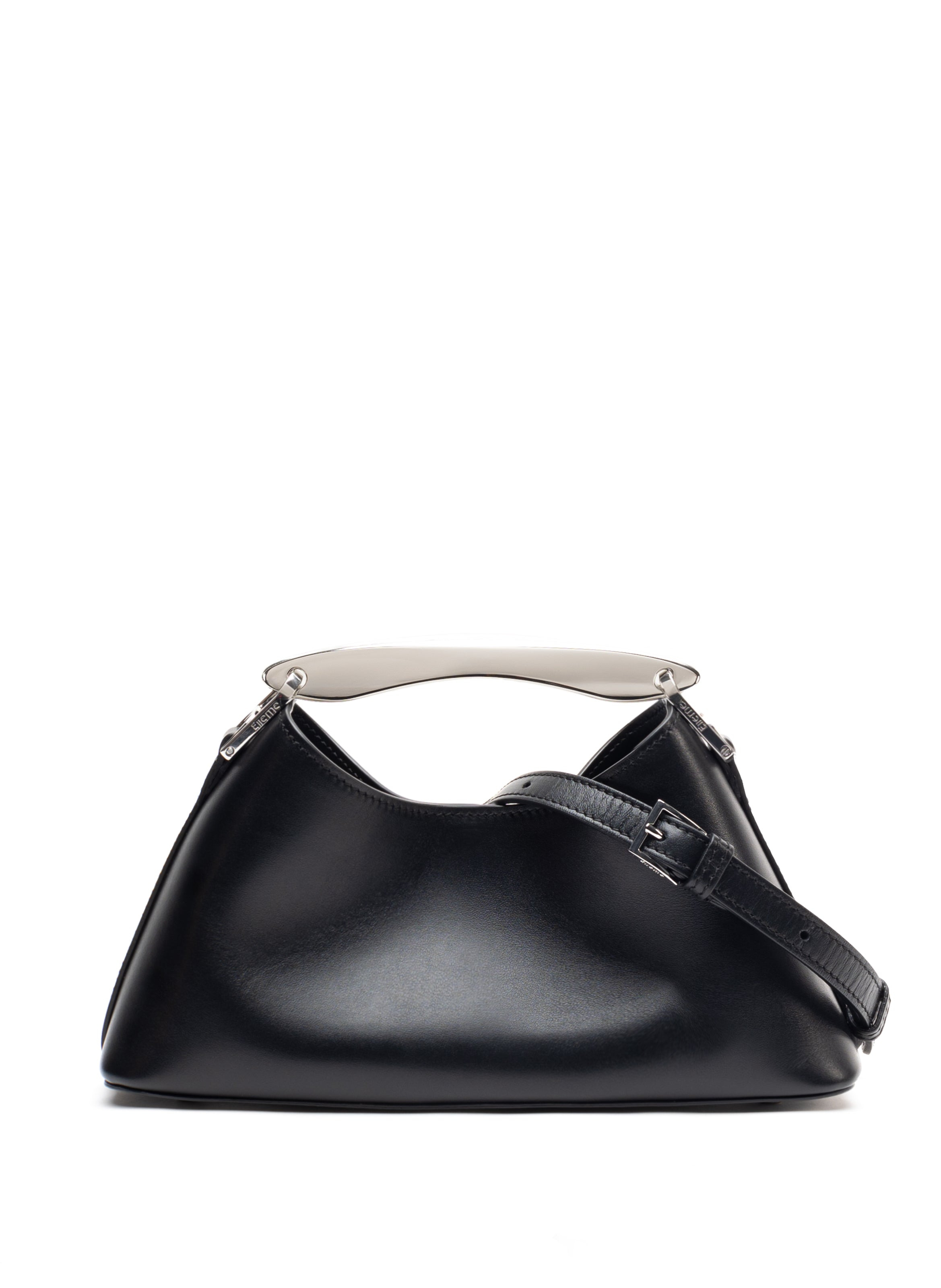 Mini Boomerang Leather Black - Silver - 3