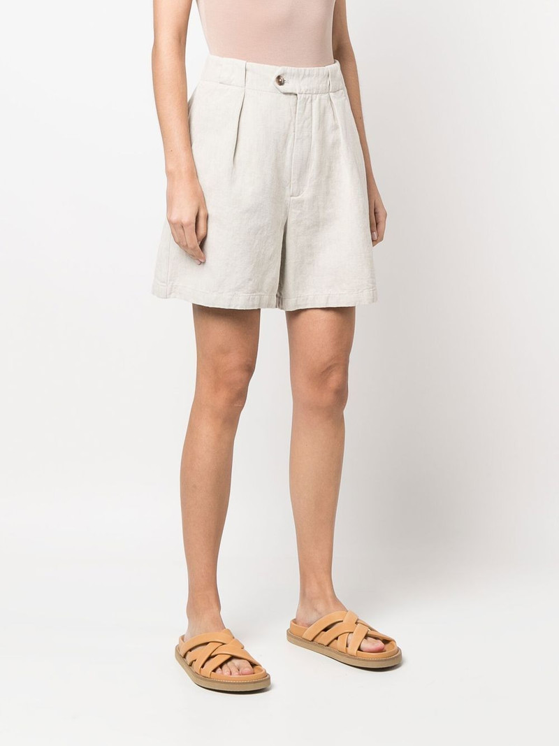 high-waisted organic-cotton shorts 3