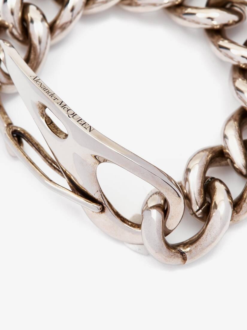 Oversize Chain Bracelet in Antique Silver - 3