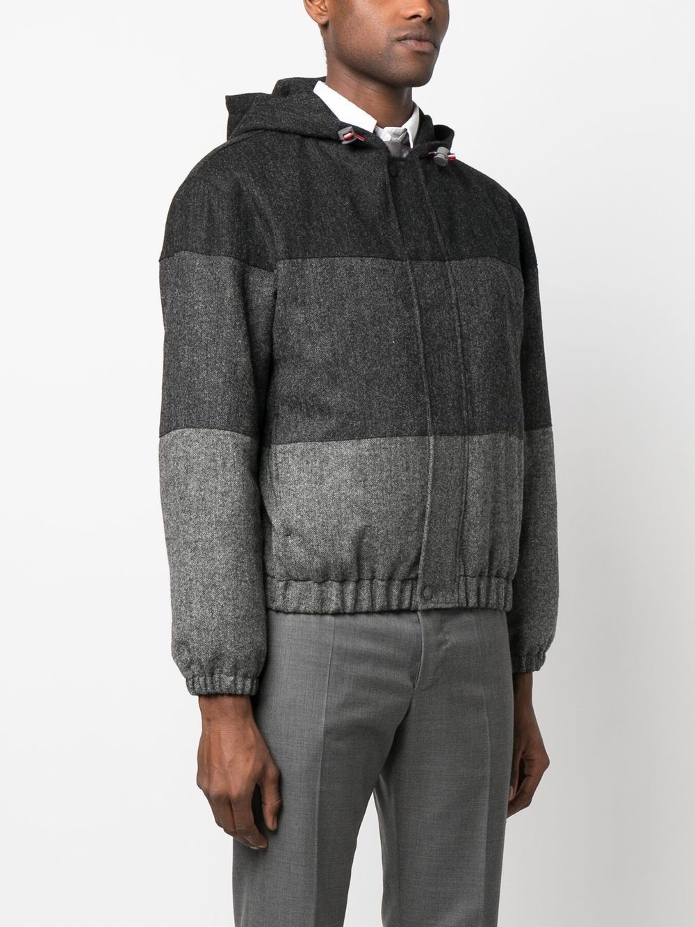 padded colour-block panel jacket - 3