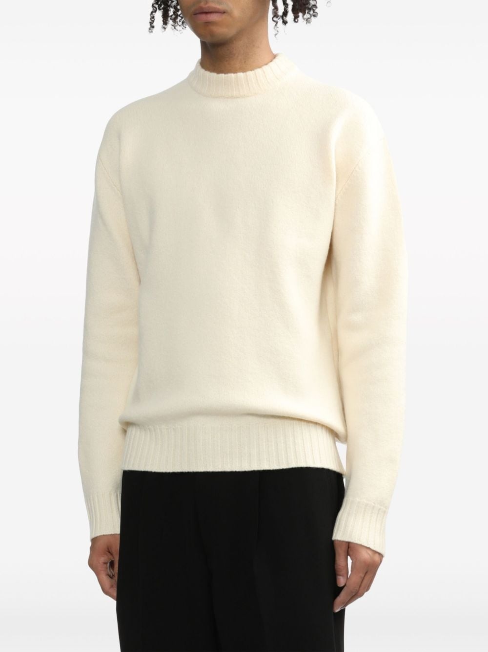 crew-neck wool jumper - 3