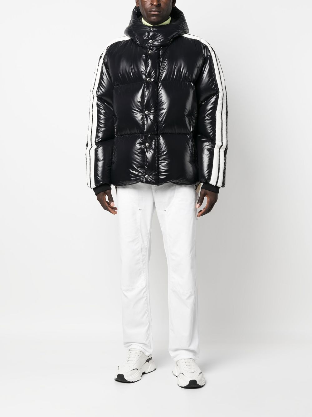 Puff Track striped down-filled jacket - 2
