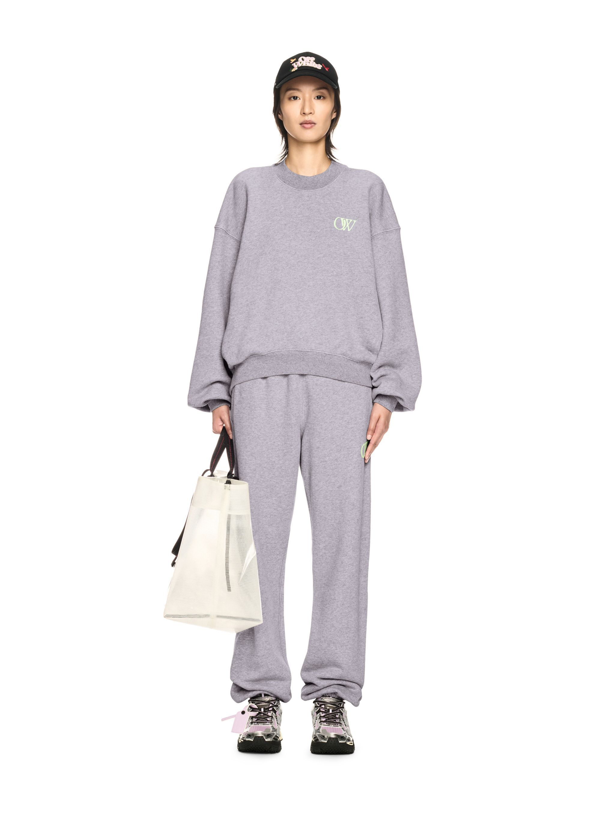Gray Embroidered Ow Sweatshirt - 2