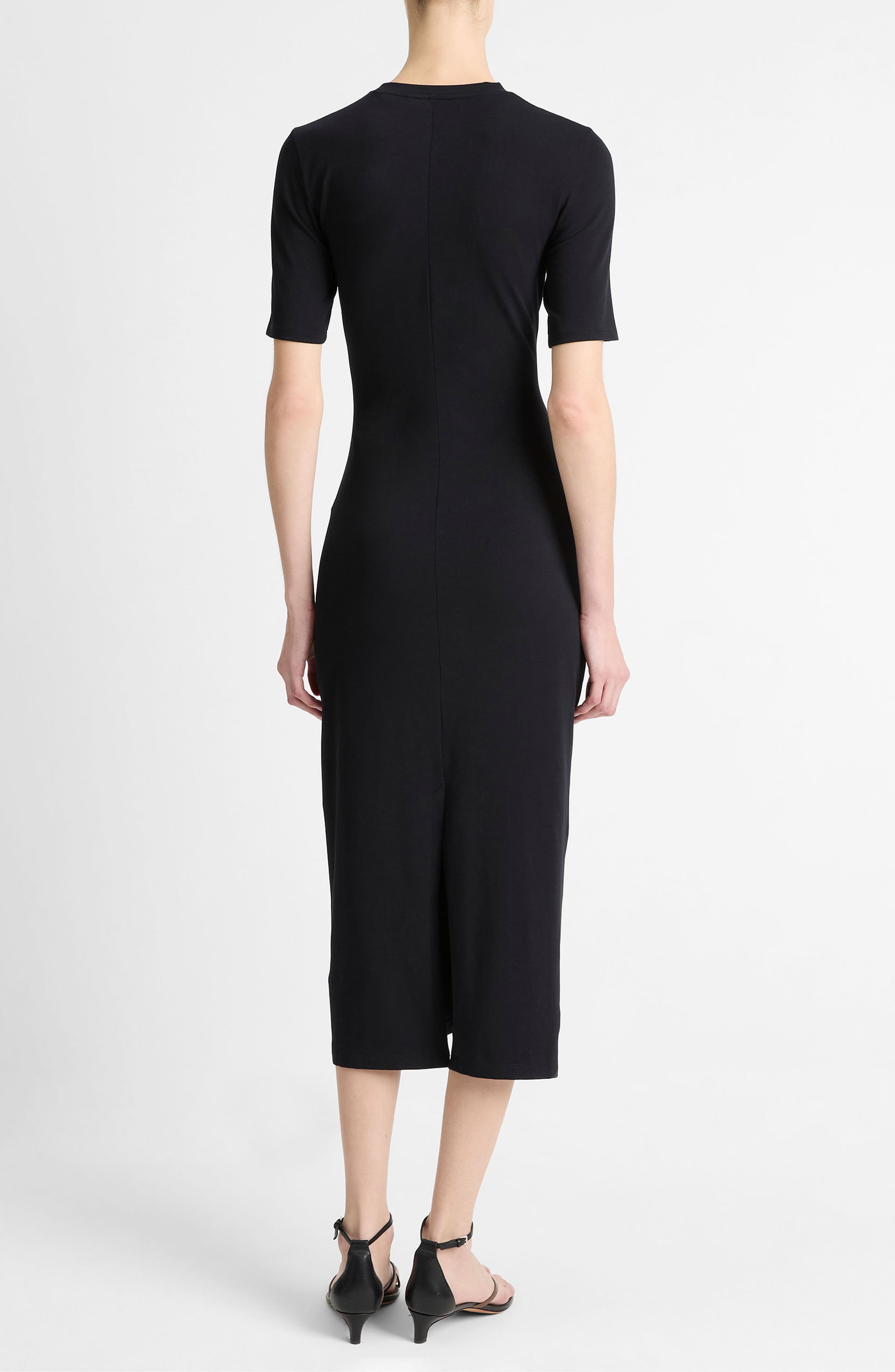 Short Sleeve Midi Dress - 2