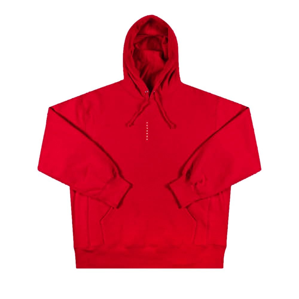 Supreme Micro Logo Hooded Sweatshirt 'Red' - 1