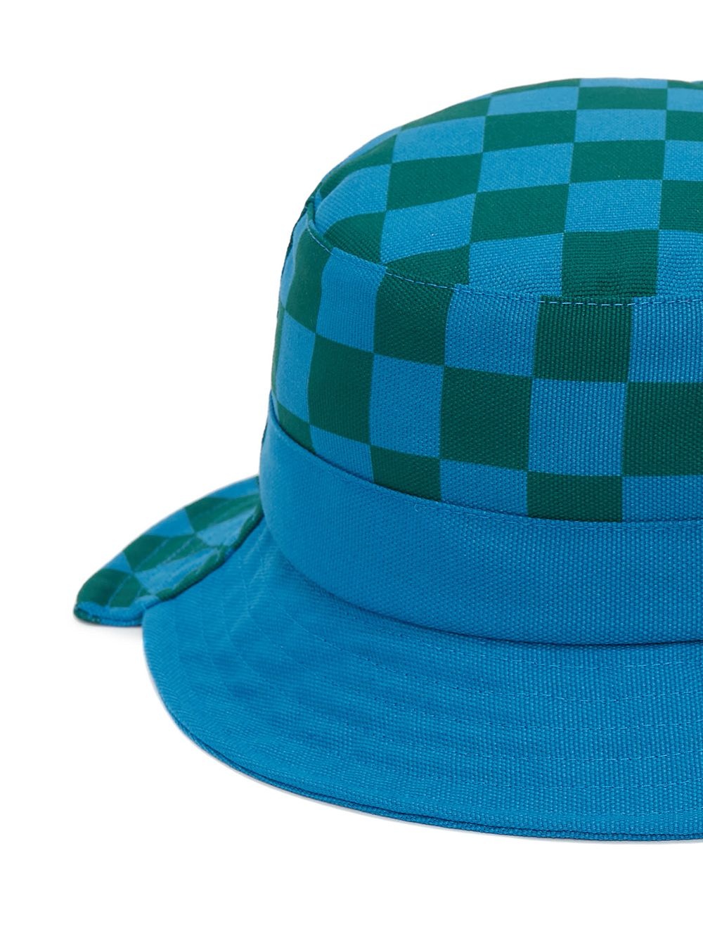 asymmetric checked bucked hat - 2