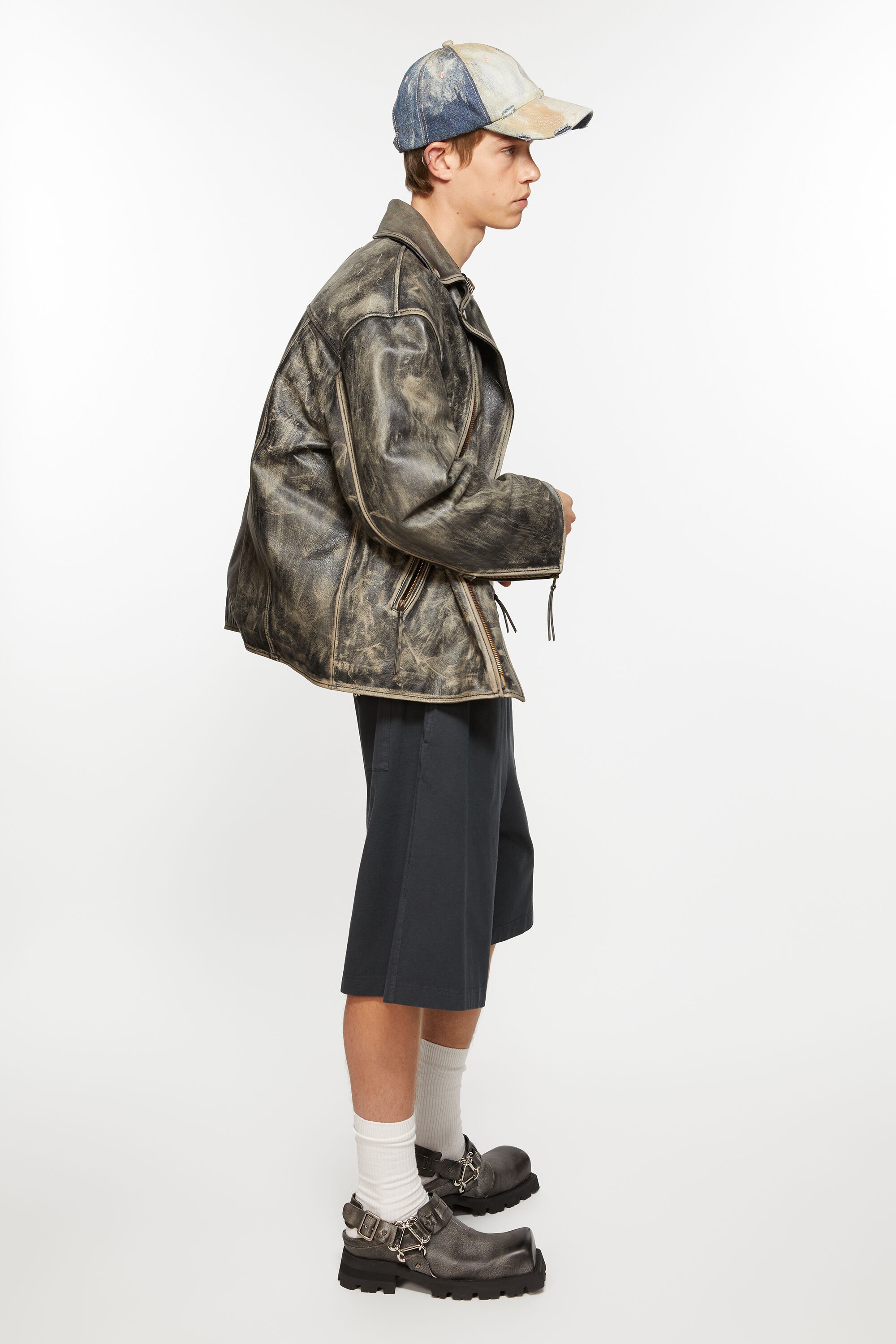 Jersey shorts logo stamp - Black - 4