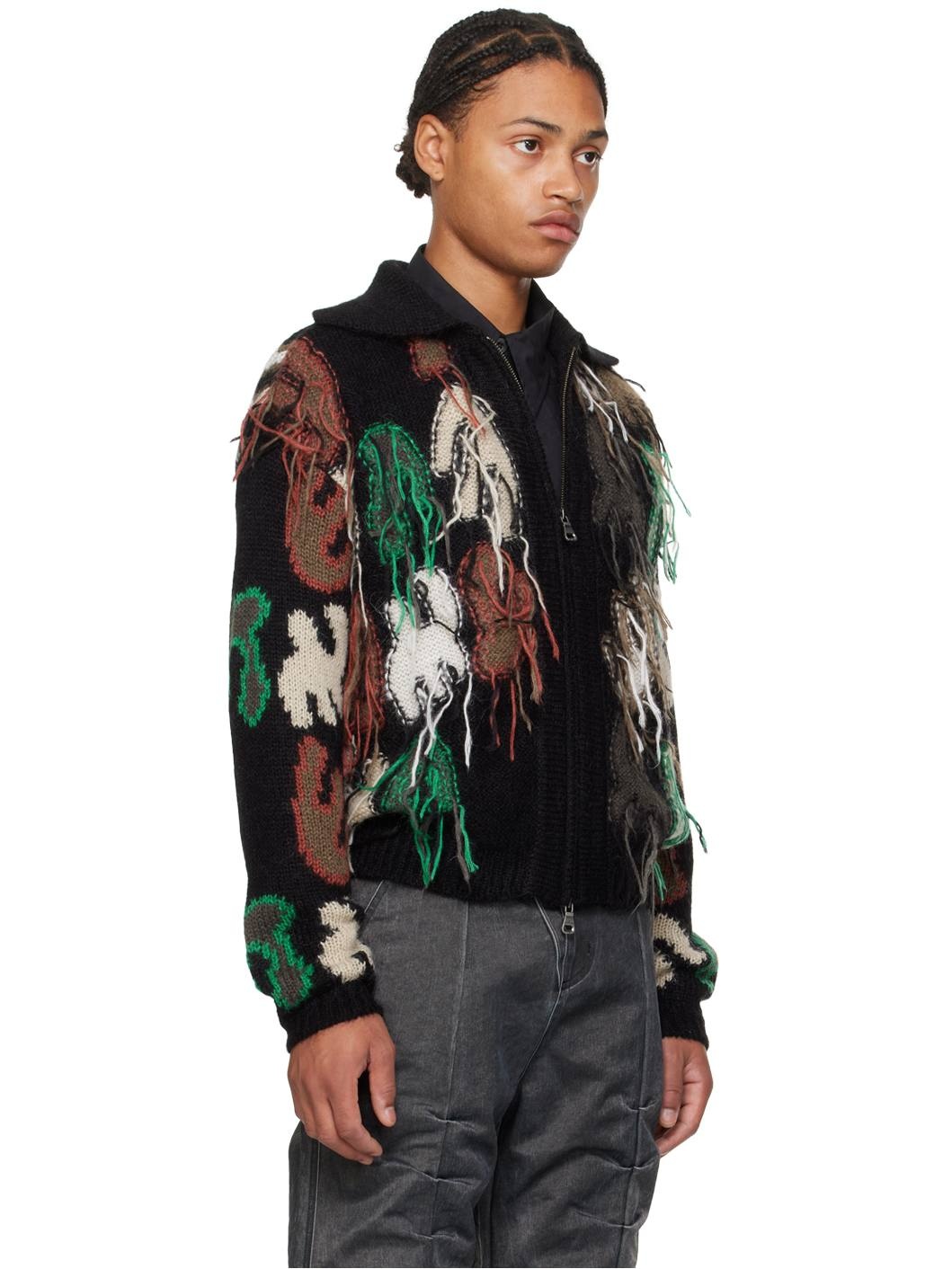 Black Rainbow Intarsia Sweater - 2
