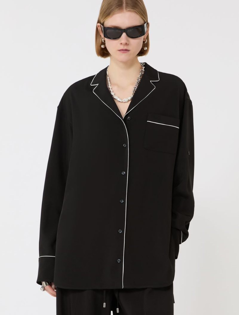 Satin overshirt - black 5
