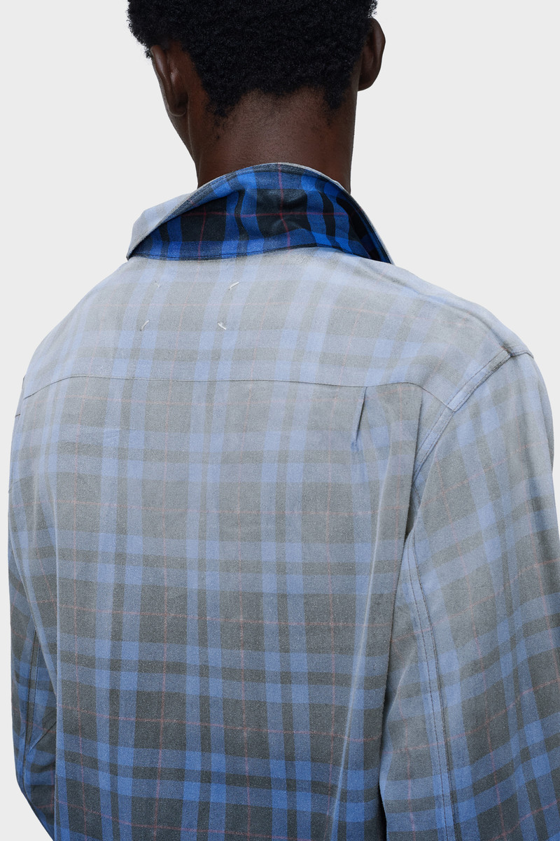 Gradient check shirt 5
