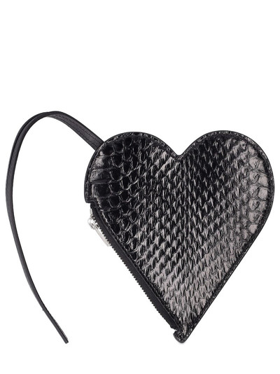 Jil Sander Heart-shaped snakeskin pouch outlook