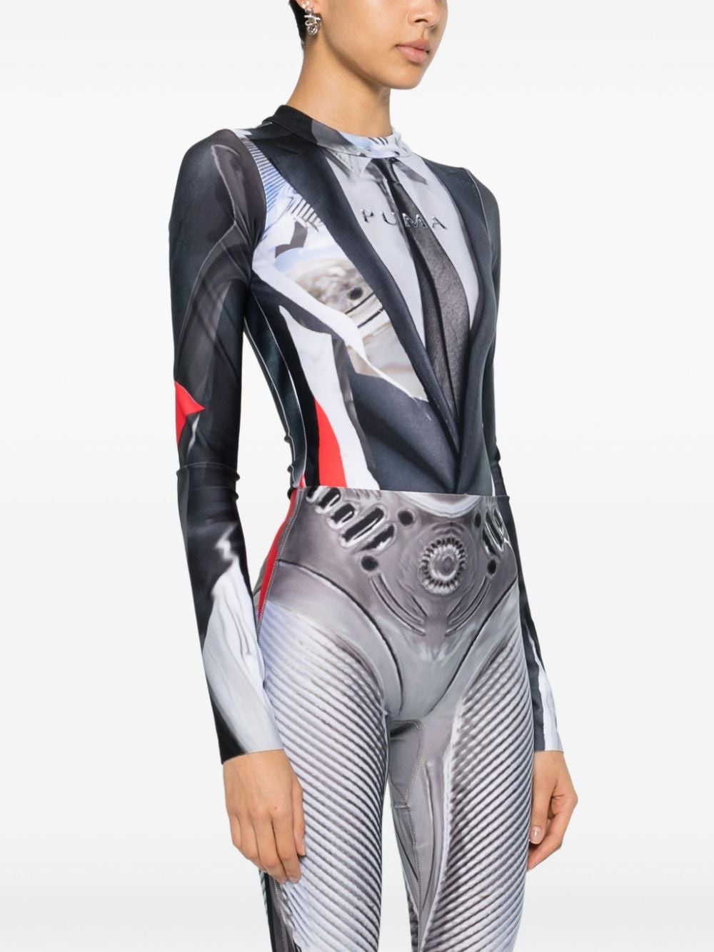 x Puma abstract-print bodysuit - 3