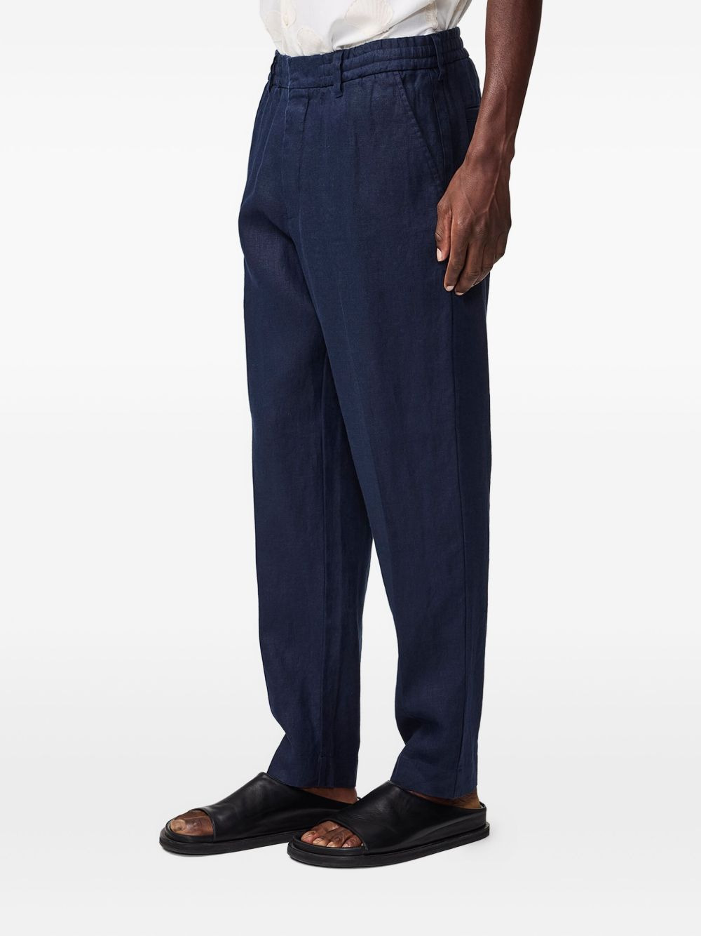 pleated elastic-waist pants - 4